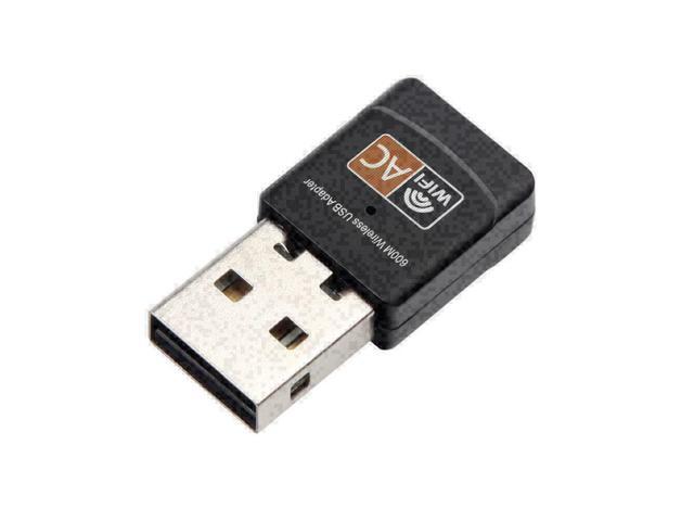 Mini Dual Band 600Mbps USB WiFi Wireless Adapter Network Card 2.4/5GHz 802.11 AC