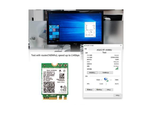 3000Mbps WiFi 6 Intel AX200 Bluetooth 5.1 M.2 Key E Card IPEX4 Antennas, Wireless AX200NGW Dual Band 2.4Ghz/5Ghz 802.11ac/ax WiFi Network Adapter,...