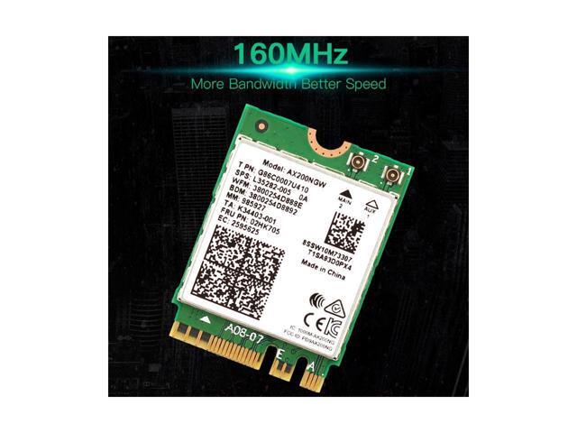 3000Mbps WiFi 6 Intel AX200 Bluetooth 5.1 M.2 Key E Card IPEX4 Antennas, Wireless AX200NGW Dual Band 2.4Ghz/5Ghz 802.11ac/ax WiFi Network Adapter,...