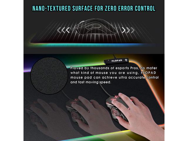 RGB Soft Gaming Mouse Pad Large, Oversized Glowing Led Extended Mousepad,Non-Slip Rubber Base Computer Keyboard Pad Mat