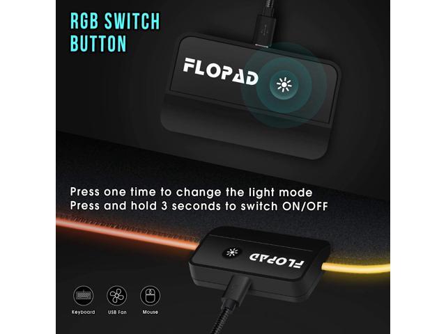 RGB Soft Gaming Mouse Pad Large, Oversized Glowing Led Extended Mousepad,Non-Slip Rubber Base Computer Keyboard Pad Mat