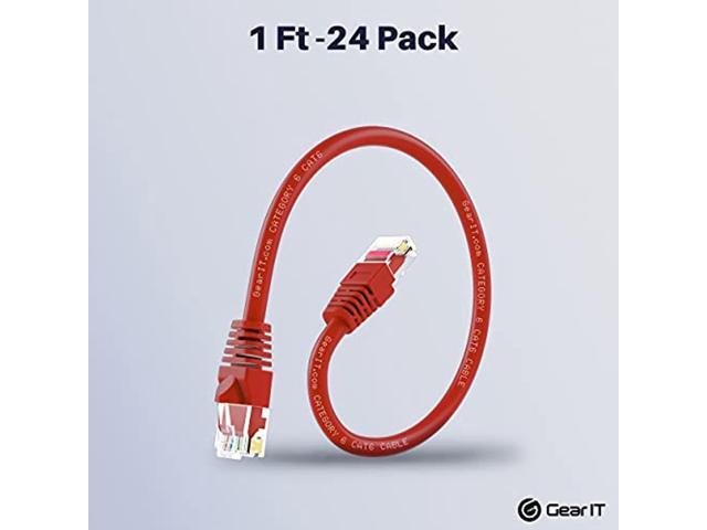 Cat 6 Ethernet Cable 1 Ft (24-Pack)Cat6 Patch Cable, Cat 6 Patch Cable, Cat6 Cable, Cat 6 Cable, Cat6 Ethernet Cable, Network Cable, Internet...
