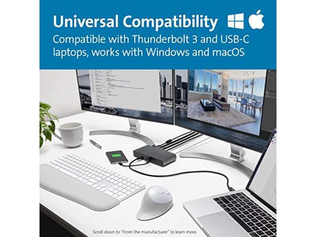 Sd5550t Thunderbolt 3 And Usb-C Dual 4K Hybrid Docking Station60W PdWindows And Mac (K38131na)