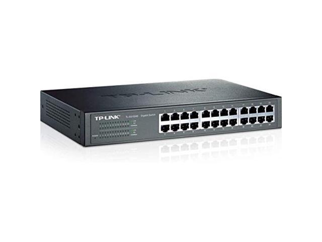 Tp-Link 24-Port Gigabit Ethernet Unmanaged Switch Plug And Play Desktop/Rackmount Fanless Limited Lifetime (Tl-Sg1024d)