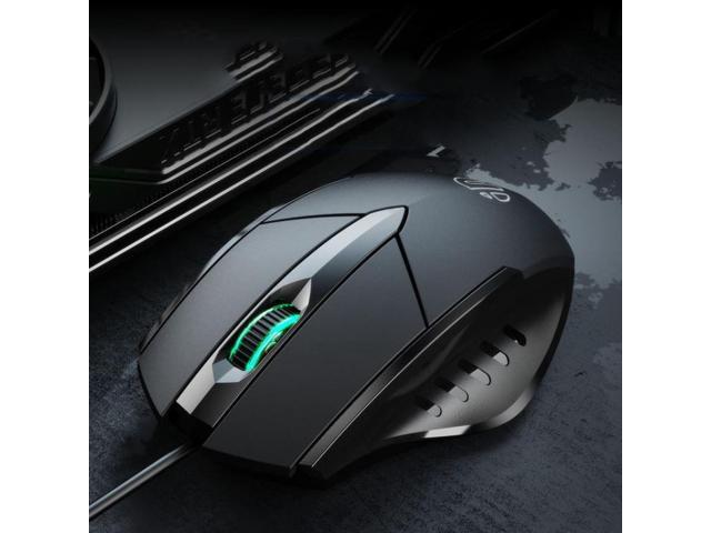 Inphic PW1 Game Mute Macro Definition Illuminated Wired Mouse, Cable Length: 1.5m Mute Black Business Version (Black Business Version)