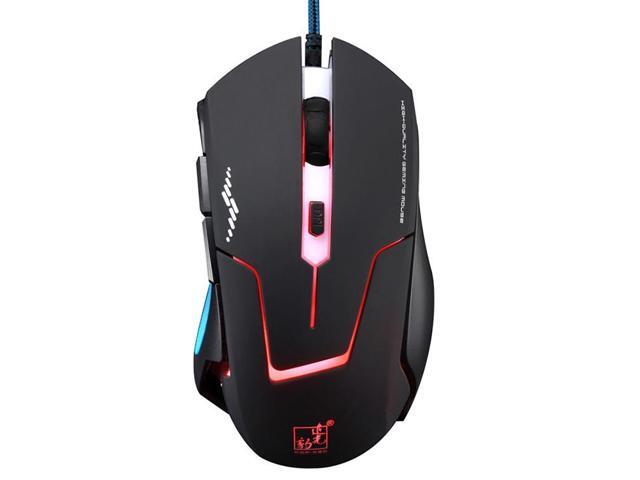 Chasing Leopard T7 USB 6-keys 2400DPI Three-speed Adjustable Backlight Wired Optical Gaming Mouse Built-in Counter Weight, Length: 1.8m