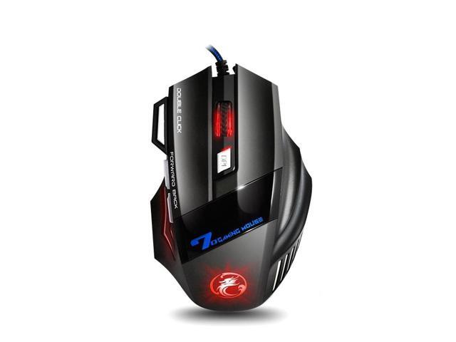 IMICE X7 2400 DPI 7-Key Wired Gaming Mouse with Colorful Breathing Light, Cable Length: 1.8m (Skin Black Color Box Version)