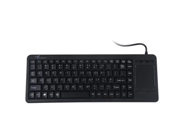 DS-8800 PS / 2 Interface Prevent Water Splashing Laser Engraving Character One-piece Wired Touchpad Keyboard, Length: 1.5m