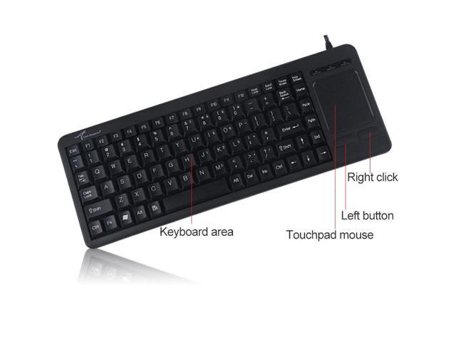 DS-8800 PS / 2 Interface Prevent Water Splashing Laser Engraving Character One-piece Wired Touchpad Keyboard, Length: 1.5m