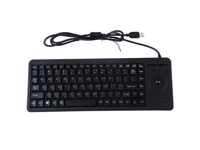 DS-8900 USB Interface Prevent Water Splashing Laser Engraving Character One-piece Wired Trackball Keyboard, Length: 1.5m