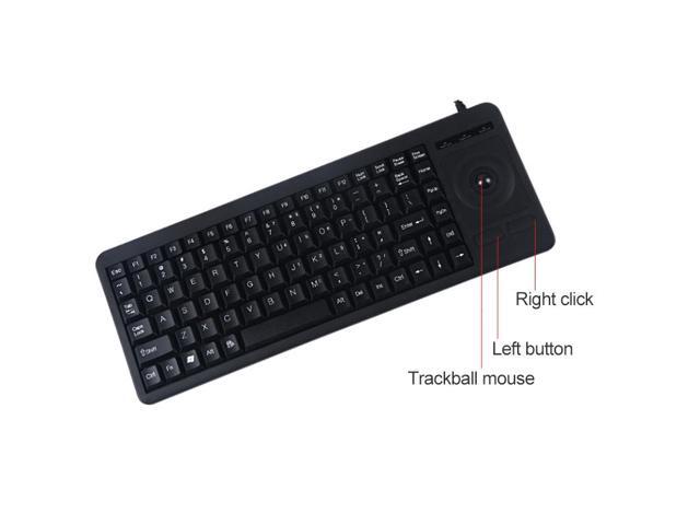 DS-8900 USB Interface Prevent Water Splashing Laser Engraving Character One-piece Wired Trackball Keyboard, Length: 1.5m