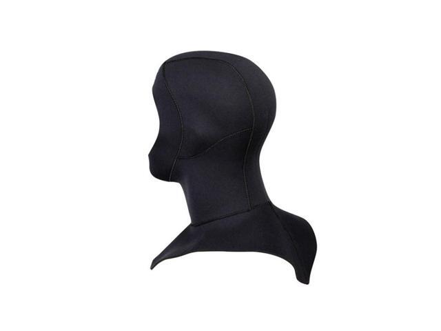 DIVE & SAIL DH-006 3mm Shoulder Warm Diving Cap Surfing Snorkeling Sunscreen Waterproof Diving Headgear L (Black)