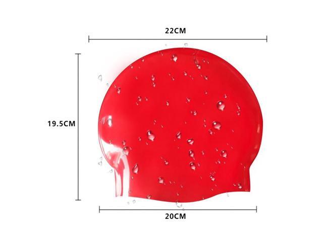 Glossy Seamless Pure Silicone High Elasticity Professional Swimming Cap Glossy Seamless (Red) (Red)