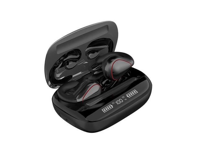 T20 TWS Bluetooth 5.0 Touch Wireless Bluetooth Earphone with Three LED Battery Display & Charging Box, Support Call & Voice Assistant(Black) (Black)