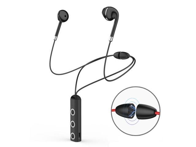 BT313 Magnetic Earbuds Sport Wireless Headphone Handsfree bluetooth HD Stereo Bass Headsets with Mic (Black)