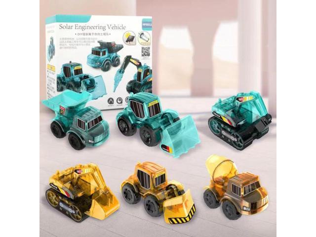 DIY Solar Toys Assembled Engineering Vehicle Model Educational Toy Engineering Vehicle (Random Type Delivery)