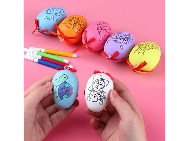 4 PCS Handmade Cartoon Painted Easter Eggs Children''s Educational Toys, Random Pattern and Color, Size:4 PCS Painted Easter Eggs