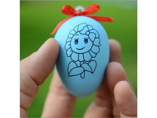4 PCS Handmade Cartoon Painted Easter Eggs Children''s Educational Toys, Random Pattern and Color, Size:4 PCS Painted Easter Eggs
