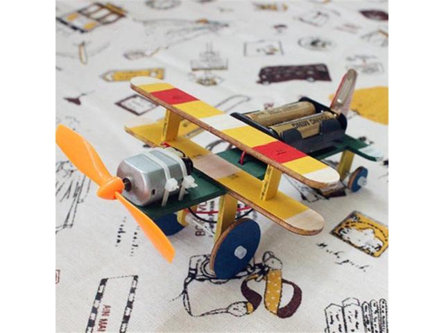 Children Technology Small Production DIY Electric Taxi Aircraft Model Handmade Materials Teaching Toys