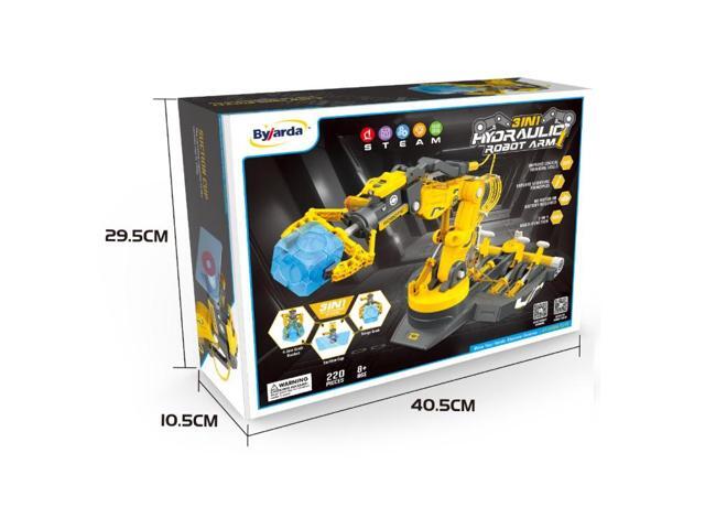 MoFun 101 Hydraulic Robot Arm 3 in 1 Science and Education Assembled Toys, Size:102 (Yellow)