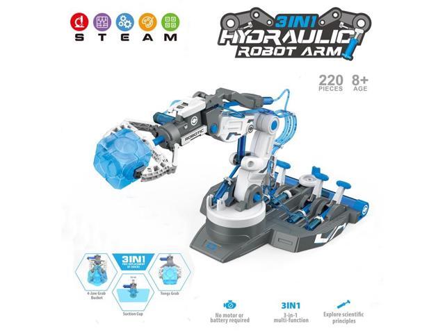 MoFun 101 Hydraulic Robot Arm 3 in 1 Science and Education Assembled Toys, Size:102 (Yellow)