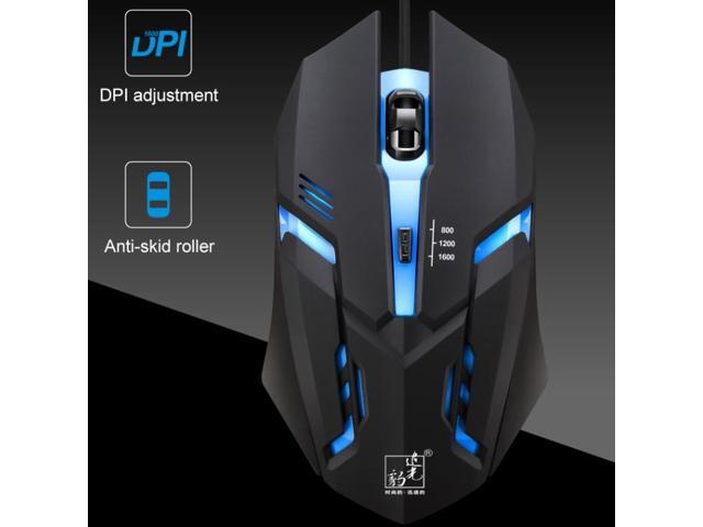Chasing Leopard K2 USB LED Backlight 1600DPI Three-speed Adjustable Wired Optical Gaming Mouse, Length: 1.3m