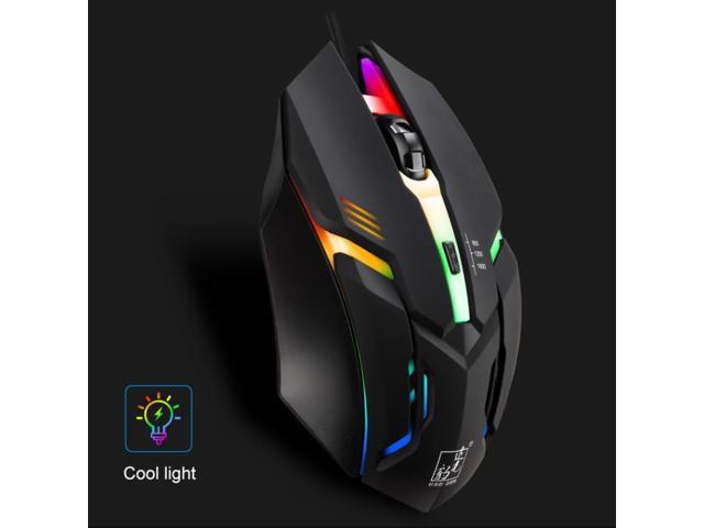 Chasing Leopard K2 USB LED Backlight 1600DPI Three-speed Adjustable Wired Optical Gaming Mouse, Length: 1.3m