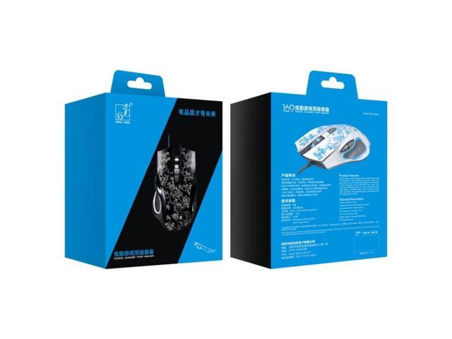 Chasing Leopard 169 USB 2400DPI Four-speed Adjustable LED Backlight Wired Optical E-sport Gaming Mouse with Counter Weight, Length: 1.45m (Black)