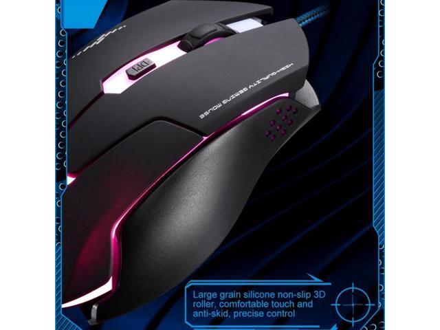 Chasing Leopard T7 USB 6-keys 2400DPI Three-speed Adjustable Backlight Wired Optical Gaming Mouse Built-in Counter Weight, Length: 1.8m