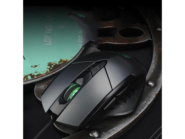 Inphic PW1 Game Mute Macro Definition Illuminated Wired Mouse, Cable Length: 1.5m Mute Titanium Gray Game Version (Titanium Gray Game Version)