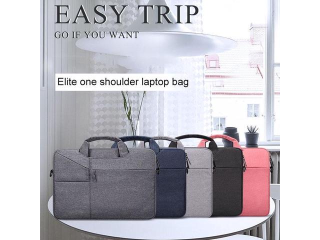 ST02S Waterproof Tear Resistance Hidden Portable Strap One-shoulder Handbag for 14.1 inch Laptops, with Suitcase Belt (Light Grey)