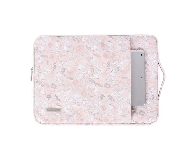 G4-89 PU Laptop Case Tablet Sleeve Bag with Telescoping Handle, Size: 14 Inch, Size:14 Inch (Light Pink)