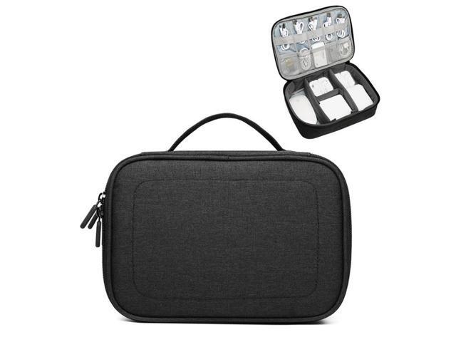 Multi-function Headphone Charger Data Cable Storage Bag, Single Layer Storage Bag, Size: 23x16x7cm (Black)