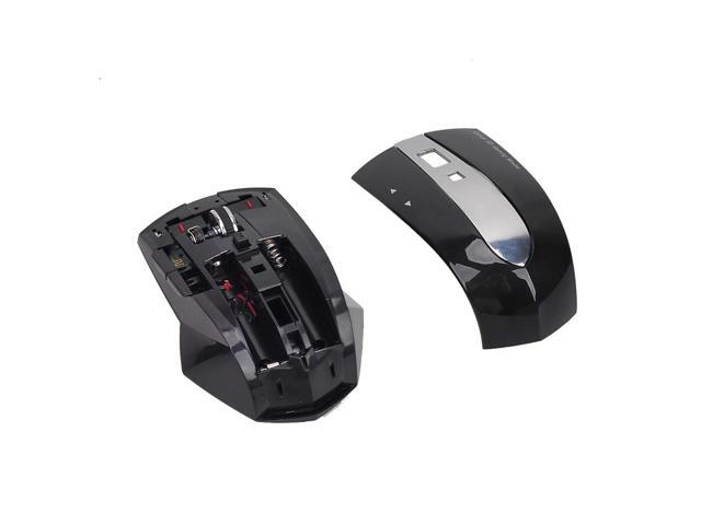MZ-011 2.4GHz 1600DPI Wireless Rechargeable Optical Mouse with HUB Function (Black Silver)