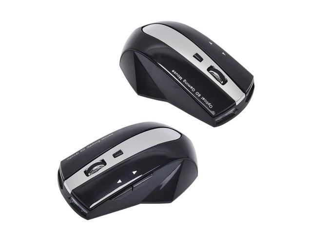 MZ-011 2.4GHz 1600DPI Wireless Rechargeable Optical Mouse with HUB Function (Black Silver)