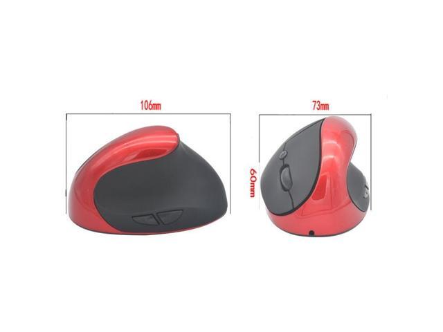 JSY-03 6 Keys Wireless Vertical Charging Mouse Ergonomic Vertical Optical Mouse(Red)