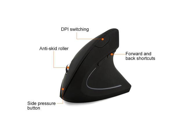 Battery Version Wireless Mouse Vertical 2.4GHz Optical Mouse (White)