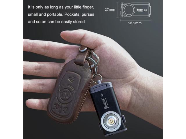 WUBEN G2 Strong Light LED Flashlight USB Outdoor Campers And Household Super Bright Key Chain Light, Size:WUBEN G2 Black (Black)