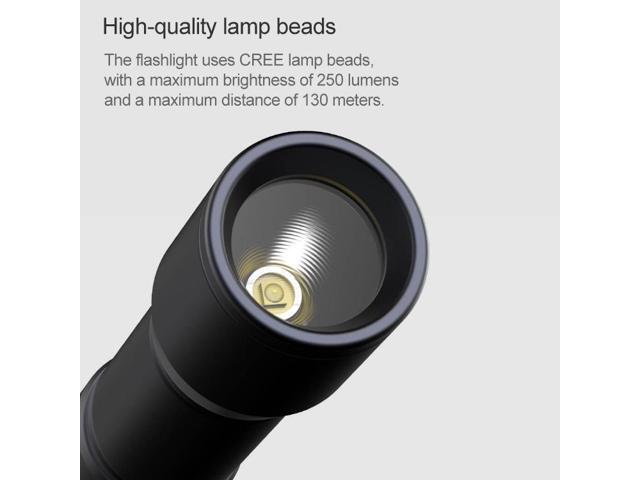Original Xiaomi Youpin BEEBEST Portable FlashlightSupport Three-gear Mode(Black)