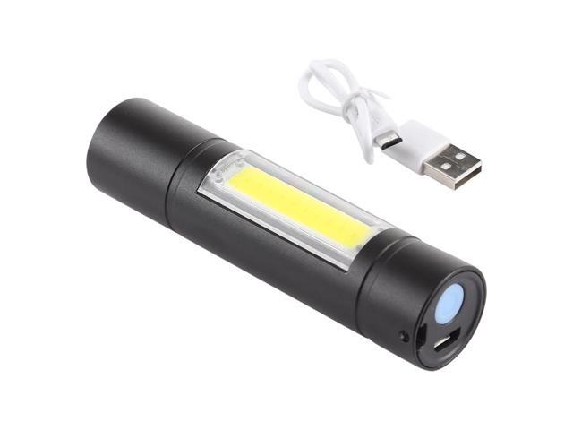 A1 USB Charging Waterproof Fixed Focus XPE + COB Flashlight with 3-Modes & Storage Box