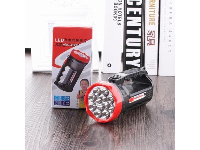 5W 9 LEDs Rechargeable Strong LED Flashlight 2-Modes Outdoors Searchlight