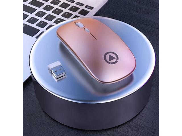 YINDIAO A2 2.4GHz 1600DPI 3-modes Adjustable Wireless Silent Mouse, Battery Powered (Rose Gold)