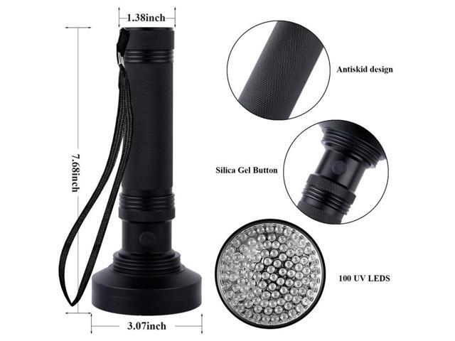 100 LED UV Flashlight Scorpion Detector Fluorescence Detector
