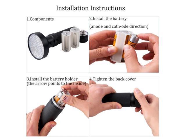 100 LED UV Flashlight Scorpion Detector Fluorescence Detector