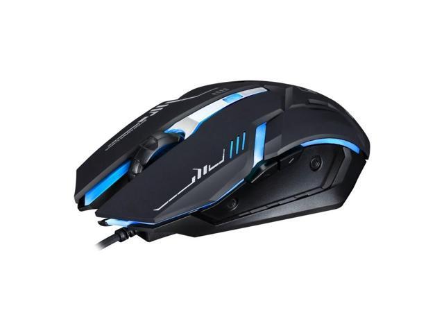 Chasing Leopard V17 USB 2400DPI Four-speed Adjustable Line Pattern Wired Optical Gaming Mouse with LED Breathing Light, Length: 1.45m (Jet Black)