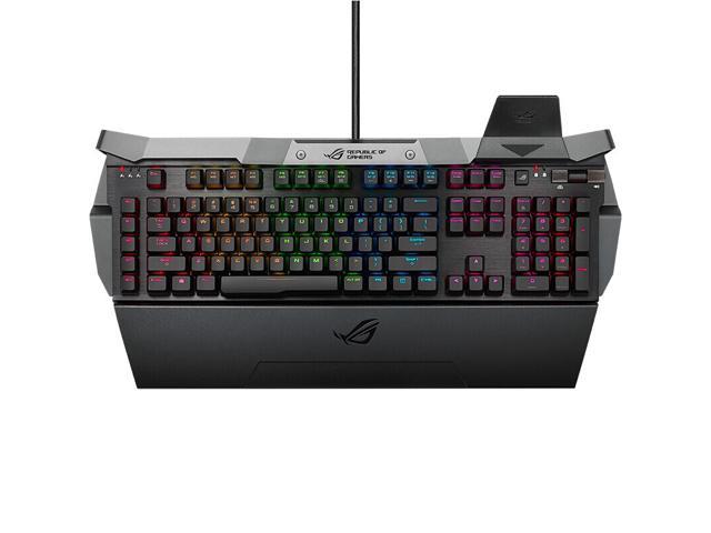 ASUS ROG GK2000 Mechanical Gaming Keyboard, Cherry MX Red, RGB Backlit 105 Keys, With Palm Rest, Black