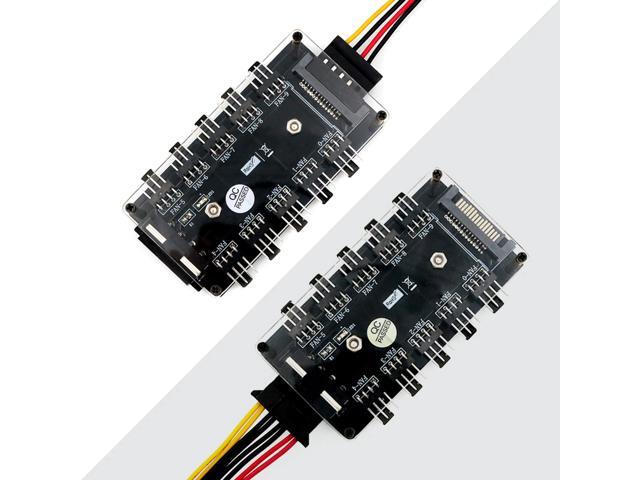 Fan HUB Adapter 4Pin Molex or SATA 15Pin Power Connector CPU Cooler PC Chassis Case Cooling Fan Splitter 3 pin 4 pin Fan Adapter