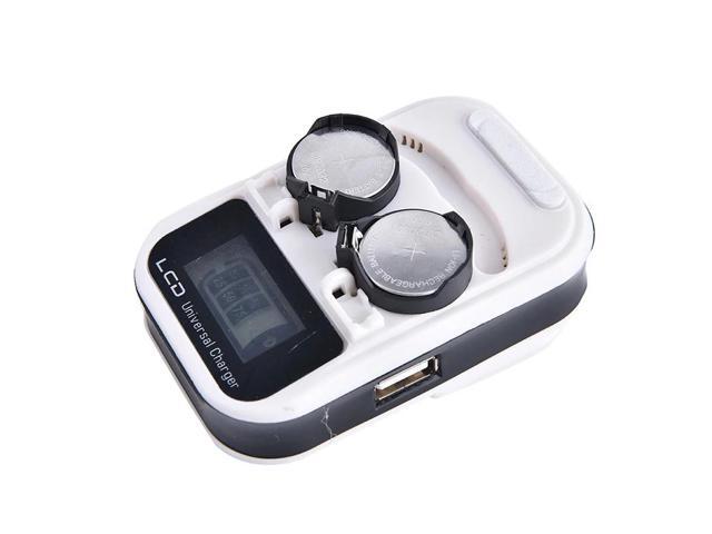 Hot LIR2032 LIR2025 LIR2016 3.6V Rechargeable Lithium Button Cell Coin Battery Charger LCD Indicator intelligent US Plug 2-Slot