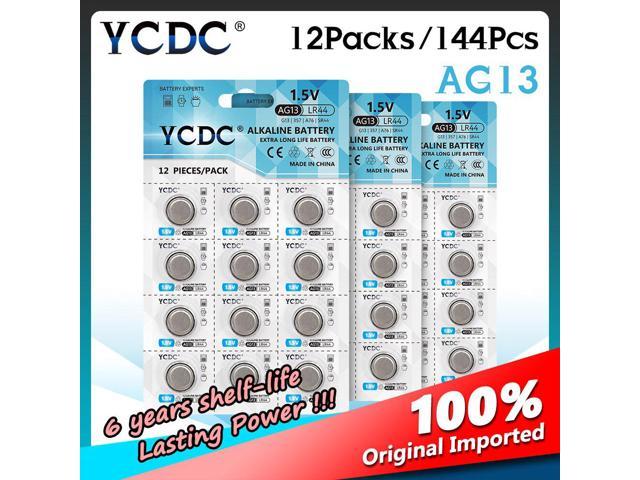 Cheap 144Pcs YCDC AG13 LR44 357A S76E G13 Button Coin Cells Battery 1.5V Alkaline Batteries Long Life For Electronic Appliances photo