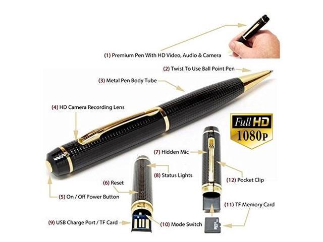 REAL 1080p FULL HD Spy REC PEN Cam Nanny Video/Voice Hidden Recorder Camera
